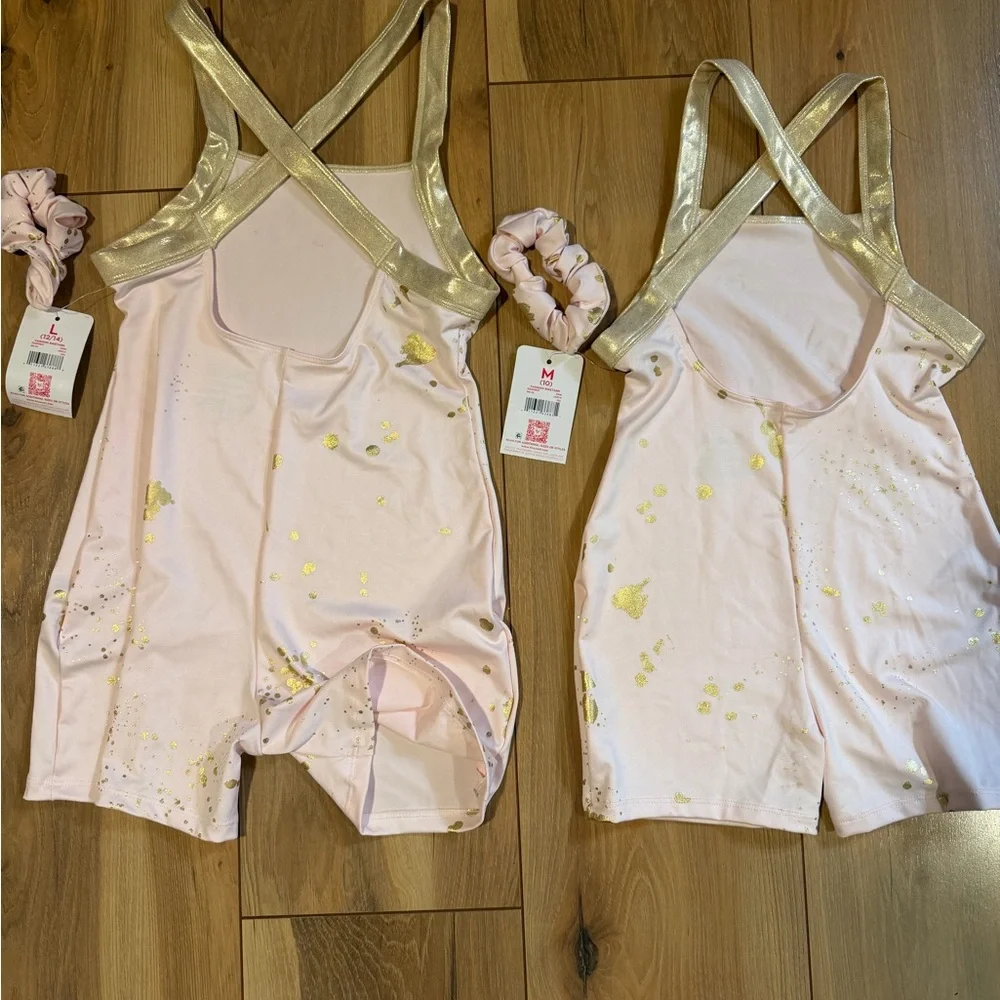 NWT Justice Girls Dance & Gymnastics Biketard - Size 10 & 12/14
